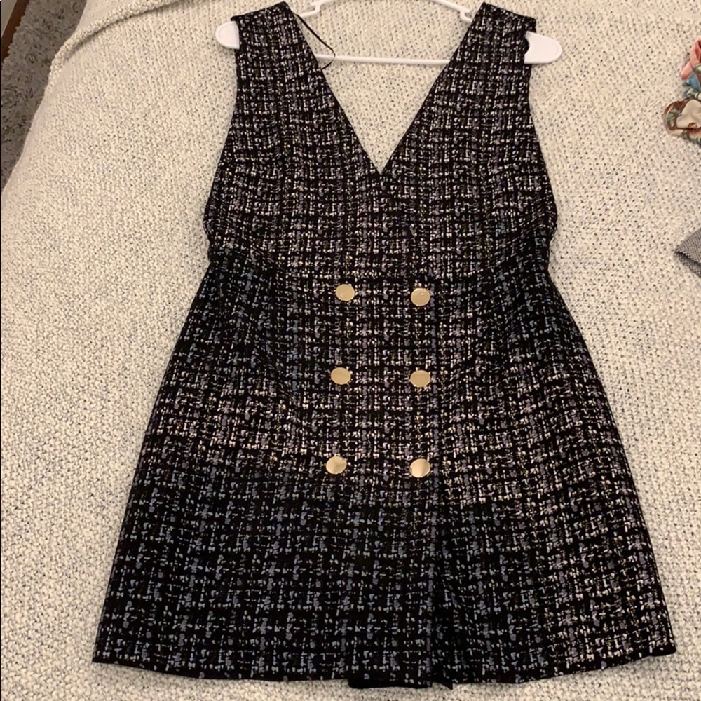 Zara Faux-Suede Button Up dress